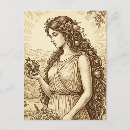 Persephone Greek Goddess Postcard ポストカード (正面)