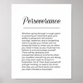PERSEVERANCE 励ましのモチベーション壁掛けアート ポスター