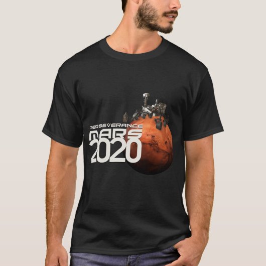 Perseverance Rover Mars 2020 NASA T-shirt design Tシャツ (正面)