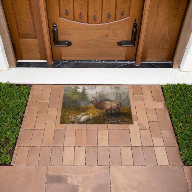 "Perseverance The Elk" Multi-sizes by Jason Street ドアマット (室外)