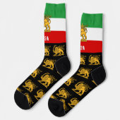 Persia Socks, Persian flag with Lion /Shah of Iran ソックス (左)
