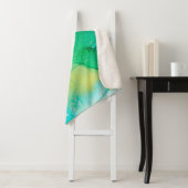 PERSIAN BLUE, chartreuse green. Very beautiful art シェルパブランケット (インサイチュ)