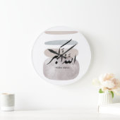 Persian Calligraphy الحمد لله Interior Accent ラージ壁時計 (ホーム)