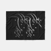 Persian Calligraphy Of Khayyam's Quote  フリースブランケット (正面(横))