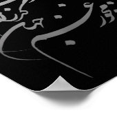 Persian Calligraphy Of Khayyam's Quote  ポスター (角)