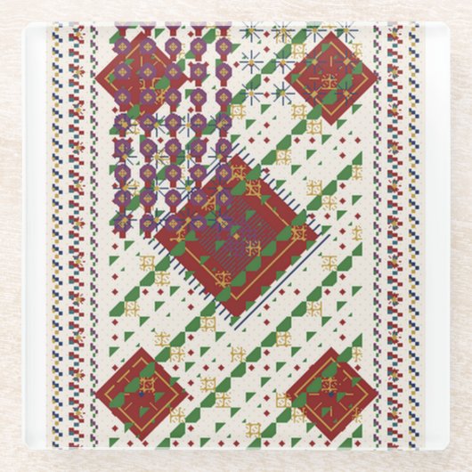 Persian Carpet  ガラスコースター (正面)