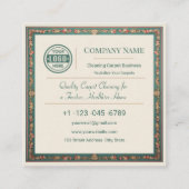 Persian Carpet Cleaning スクエア名刺 (裏面)