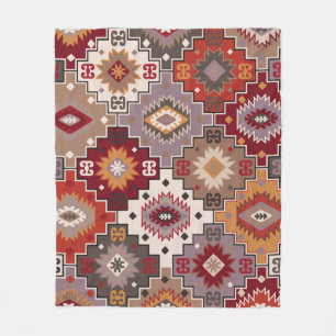 Persian carpet original design, tribal texture. Ea フリースブランケット