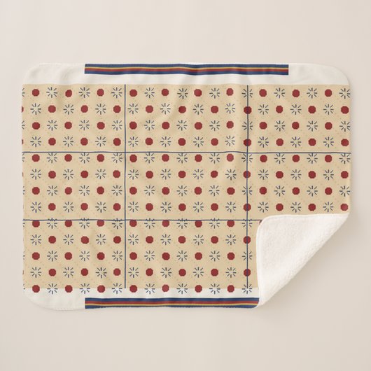 Persian Carpet Pattern シェルパブランケット (正面(横))