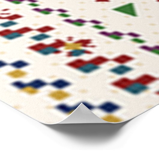 Persian Carpet Pattern  ポスター (角)