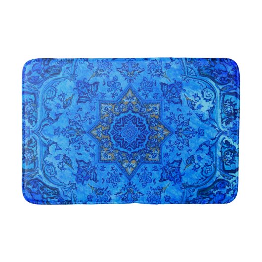 Persian Carpet Style  in Blues  バスマット (正面)