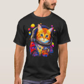 Persian Cat Astronaut Tシャツ (正面)