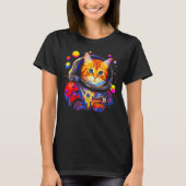 Persian Cat Astronaut Tシャツ (正面)