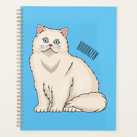 Persian cat cartoon illustration プランナー手帳 (正面)