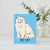 Persian cat cartoon illustration ポストカード (スタンド正面)