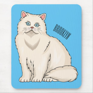 Persian cat cartoon illustration マウスパッド