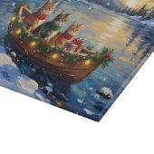 Persian Cat Christmas Boat Holiday カッティングボード (角)