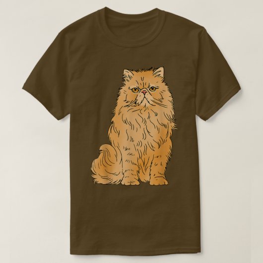Persian Cat Design Leave Me Alone Cat Angry Persia Tシャツ (デザイン正面)