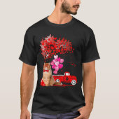 Persian Cat Heart Tree Valentines Day Tシャツ (正面)