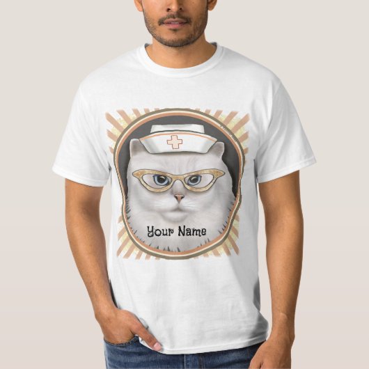 Persian Cat Nurse Tシャツ (正面)