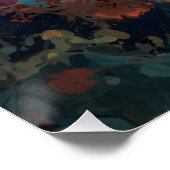 Persian Cat on a 飛んでいる Carpet ポスター (コーナー)