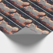 Persian Cat on a Flying Carpet ラッピングペーパー (角)