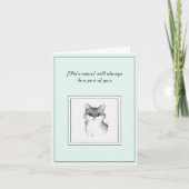 Persian Cat Pet Sympathy Folded Greeting Card カード (正面)