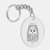 Persian Cat Portrait キーホルダー (正面左)