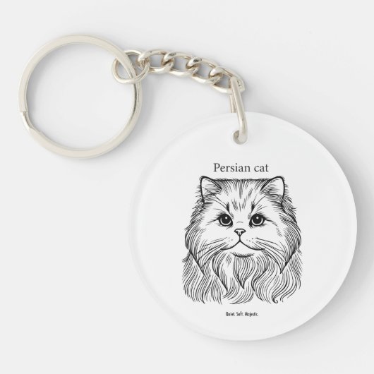 Persian Cat Portrait キーホルダー (正面)