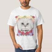 Persian Cat Roses  Tシャツ (正面)