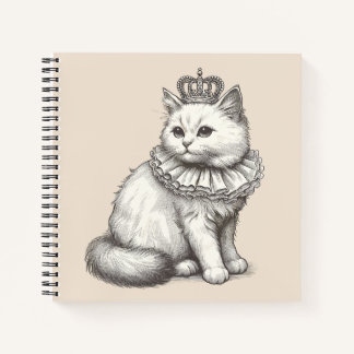 Persian Cat Wearing Crown Royal  ノートブック