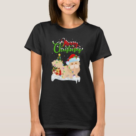 Persian Cat  Xmas Decorations Persian Cat Christma Tシャツ (正面)