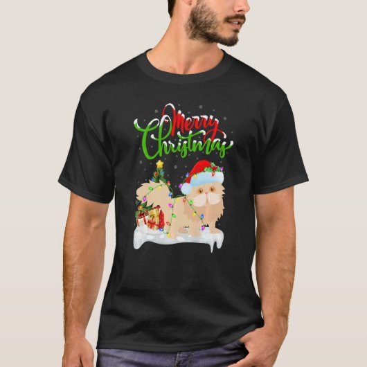 Persian Cat  Xmas Decorations Persian Cat Christma Tシャツ (正面)