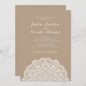 Persian Jewel Arch Ordinate Mandala Wedding 招待状 (正面/裏面)