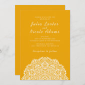 Persian Jewel Arch Ordinate Mandala Wedding 招待状 (正面/裏面)