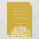 Persian Jewel Arch Ordinate Mandala Wedding 招待状 (正面/裏面)