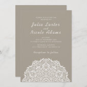 Persian Jewel Arch Ordinate Mandala Wedding 招待状 (正面/裏面)