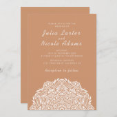 Persian Jewel Arch Ordinate Mandala Wedding 招待状 (正面/裏面)