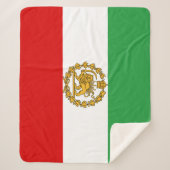 Persian Lion And Sun Flag Crown Iranian Patriotic シェルパブランケット (正面)