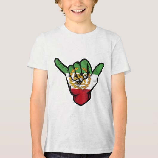 Persian Lion Shaka Hand トライブレンドＴシャツ (正面)