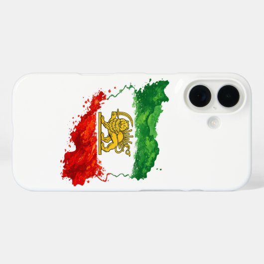 Persian Lion & Sun iPhone 16 Case | Iran Map Phone Case-Mate iPhoneケース (裏面 (横))