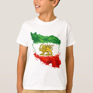 Persian Lion & Sun Kids T-Shirt | Iran Map Boys Sh Tシャツ
