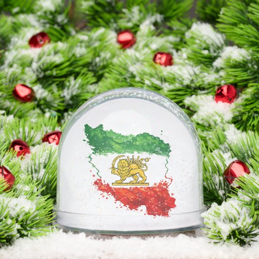 Persian Lion & Sun Snow Globe | Iran Map Decorativ (クリスマス)
