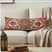 Persian Medallion Deep Red Olive Floral Arabesqu ボディピロー