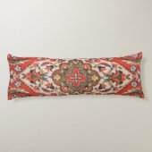 Persian Medallion Deep Red Olive Floral Arabesqu ボディピロー (裏面)