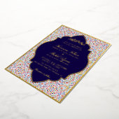 Persian Mihrab Artistic Islamic Wedding 箔招待状 (回転した状態)