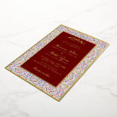 Persian Mihrab Artistic Islamic Wedding 箔招待状 (回転した状態)