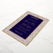 Persian Mihrab Artistic Islamic Wedding 箔招待状 (回転した状態)