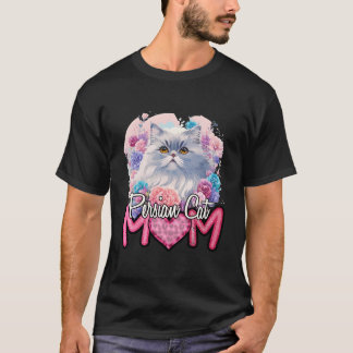Persian Mom Persian Cat Cat Mama Tシャツ