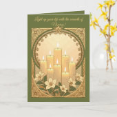 Persian New Year Candles Sham of Enlightenment カード (黄色い花)